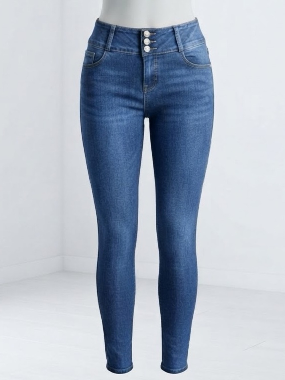 WATCH L.A. JEAN| Vintage Y2K Low Rise Medium Blue Jeans Contrast Stitching Sz 5